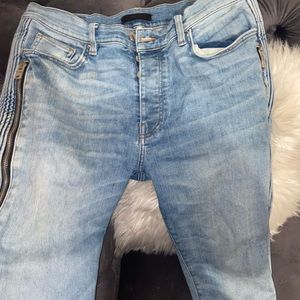 Mike amiri stretch Italian denim jeans , side zippers size 36